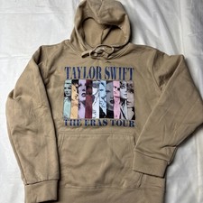 Taylor Swift Eras Tour Hoodie Sz Med Brown Pullover Merch Excellent