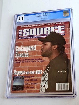  ICE CUBE  BOYZ'N THE HOOD THE SOURCE 1991 Magazine CGC 5.5 - RARE NEWSSTAND