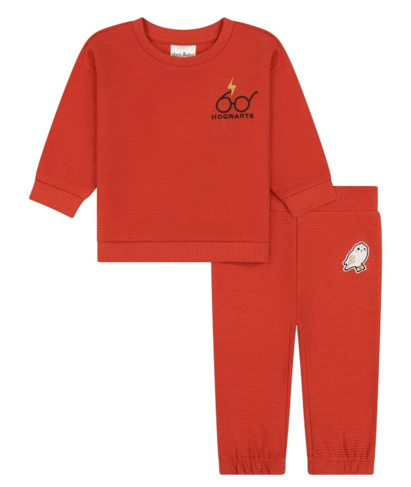 Harry Potter Jongens Sweatshirt En Joggingbroek Set, Hogwarts 2 Delig Outfitset, Hogwarts Jongens Kleding, Bruin 140