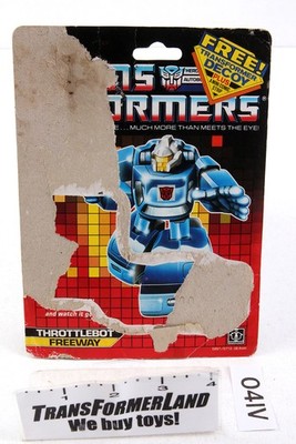 Freeway Card Throttlebots 1987 Vintage Hasbro G1 Transformers