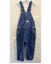 Round House Bib Overalls Mens 38x32 Blue Denim Workwear Carpenter Farmer Rancher