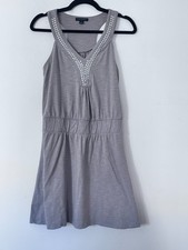 Banana Republic Gray Studded Neck Sleeveless Dress Size S Cotton Casual