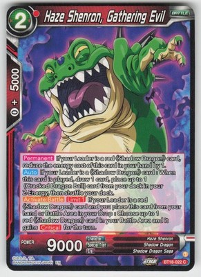 Haze Shenron, Gathering Evil BT18-022 Common  Dawn of the Z-Legends