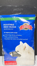 Great Choice Adjustable Black Mesh Muzzle Large Size 6 Fits 60-80 lb Dog