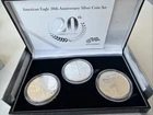 2006-P/W American Silver Eagle "20th Anniversary Set"- 3 oz Fine Silver OGP