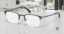Tom Ford FT5453 002 Matte Black Clear Lens Metal 54 mm Men's Eyeglasses