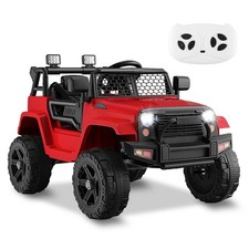 12V Kids Ride On Truck Car Electric Vehicle Remote w/ Light  Music Red