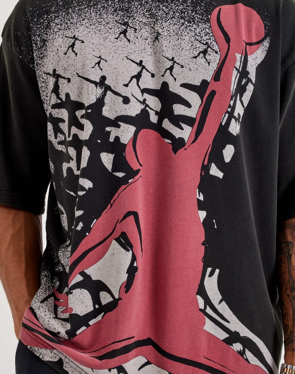 NWT Nike Jordan Reissue Men's Black Graphic T-Shirt Oversize