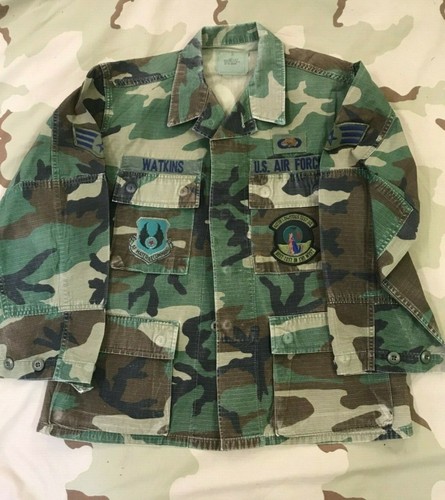 US AIR FORCE CAMO VINTAGE BDU SHIRT 412 