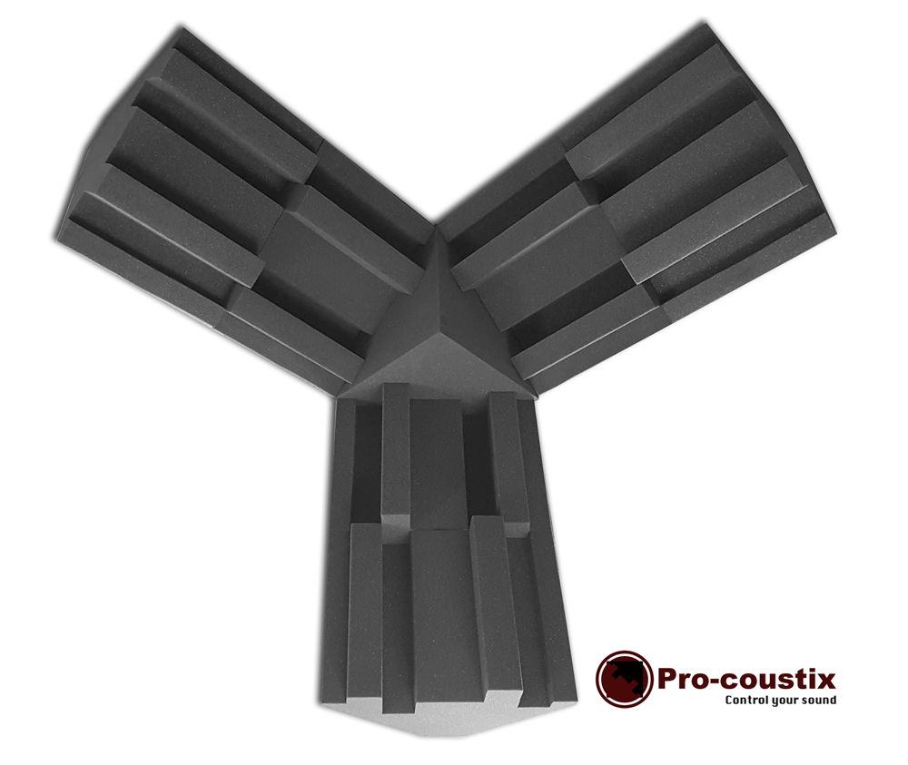 Acoustic Foam Corner Treatment Kit 6 Bass Traps, 1 Corner Cubes eBay