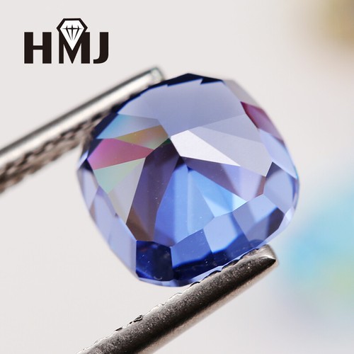 Crushed Ice Cut Tanzanite Cushion Loose Cubic Zirconia AAAAA CZ Stone Gemstone - Picture 6 of 8