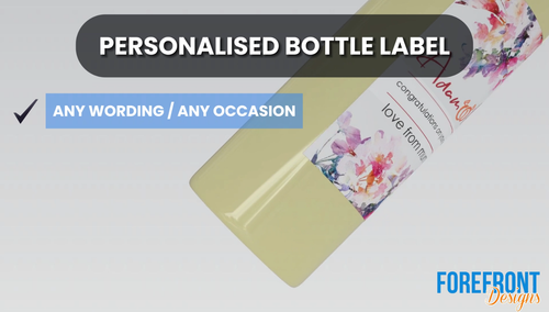 Personalised Wine/Champagne wedding bottle label, Perfect bride & groom gift - Video 1 of 1