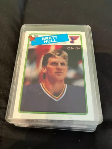 BRETT HULL 1988-89 O-PEE-CHEE #66 ST. LOUIS BLUES ROOKIE RC NRMT