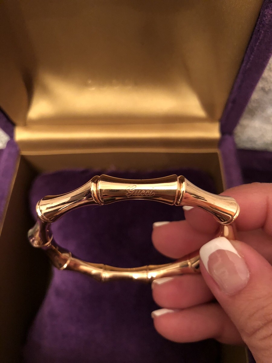 NIB GUCCI 18k Rose Gold Bamboo Small Stretch Bracelet 21.3g NIB GUCCI 18k Rose Gold Bamboo Small Stretch Bracelet 21.3g