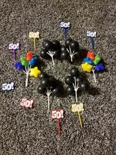 Cake Cupcake Toppers 50th Birthday Lot