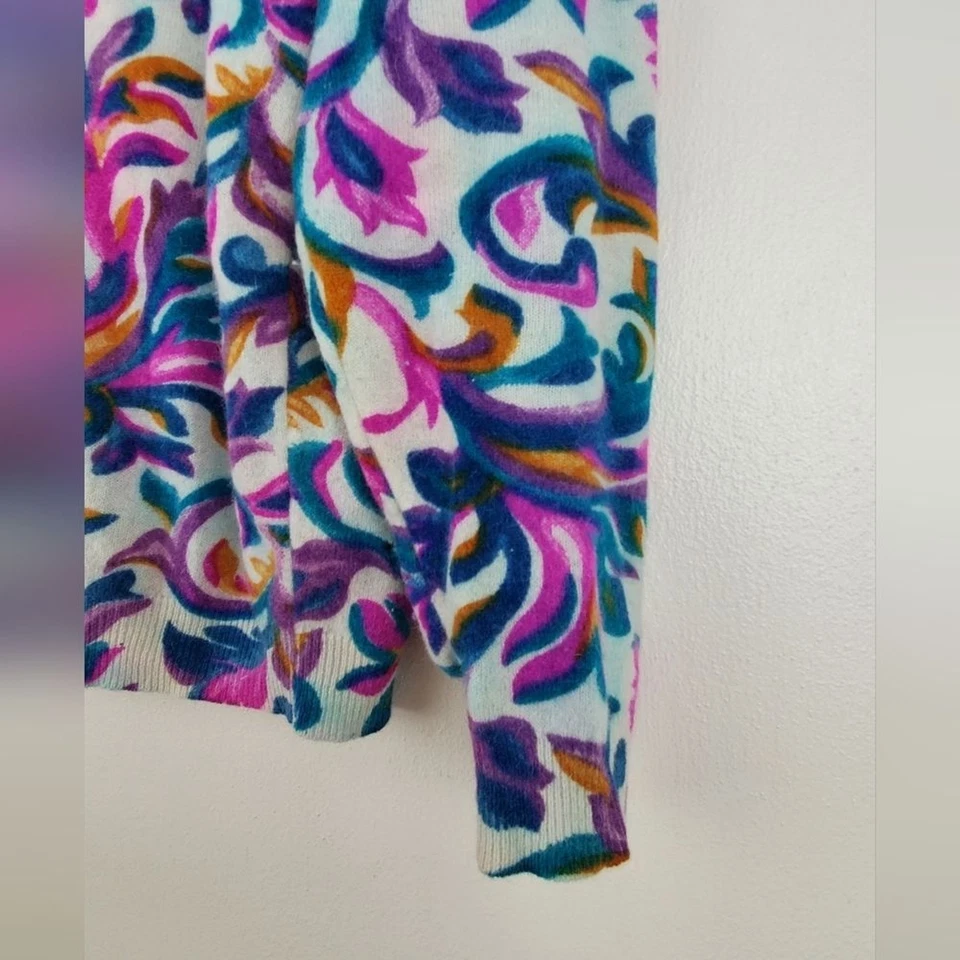 Suéter Lord Isaacs Lana de Cordero Mezcla de Angora Cachemira Tejido Brillante De Colección Talla S Foto 4 de 4