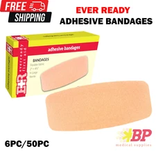 Ever Ready First Aid Adhesive Bandages 2" x 4-1/2"  X-Large Flexible Fabric