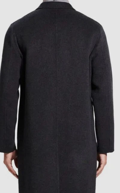 suffolk coat in double face wool cashmere