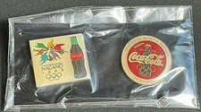 Nagano 1998 Olympics Games Coca Cola Original Pin Badge Official Partner Japan