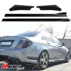 For 08-14 MERCEDES W204 C250 C300 Side Skirts + Rear Bumper Side Apron Splitter