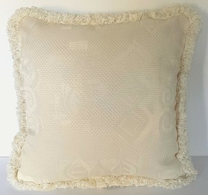 ivory fringe pillow