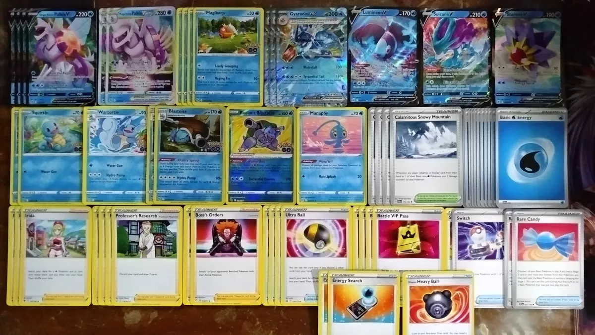 Pokemon TCG Standard Water SV1EN Deck Gyarados EX Blastoise Origin Palkia  Vstar