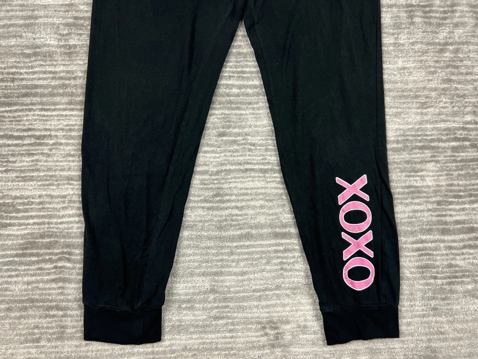 Leggings XOXO Mujer Extra Grandes Negros Algodón Negro Deletrear Pierna Foto 3 de 4