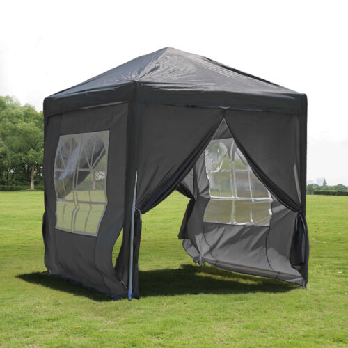 2X2 m Grey Pop-up Gazebo Waterproof Marquee Canopy Outdoor Garden Tent