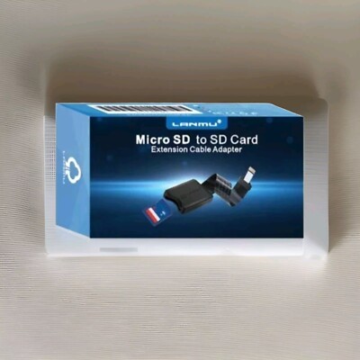 LANMU Micro SD auf SD Karte Verlängerungskabel, Micro SD Karte Adapter Extender Stecker auf