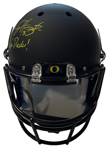 Joey Harrington Signed & Inscribed OREGON DUCKS Full Size Helmet BAS WITNESS COA - Picture 2 of 4