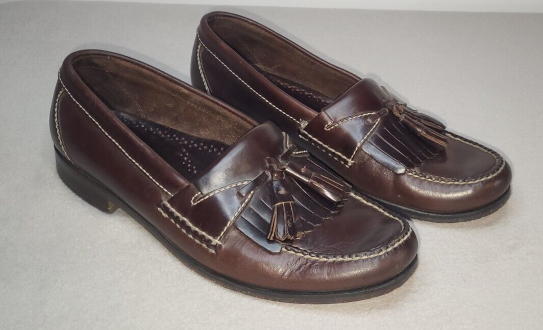 Johnston & Murphy Mens Size 10.5 Tassel Kiltie Brown Loafers  display picture 3