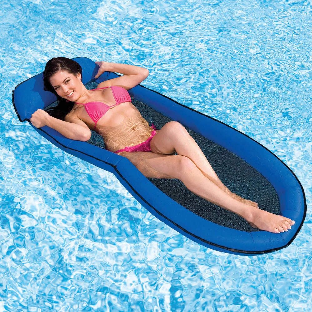 INTEX Mesh Lounge Blau 178x94 Wasserliege Luftmatratze Ring mit 