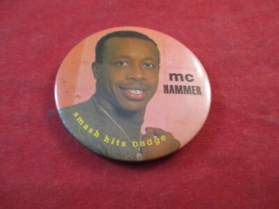 MC Hammer Smash Hits Badge Retro Promo Pin Button Pinback