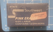 Southwest Large Pink Erasers 13675 Sealed Box of 12 Vintage NOS