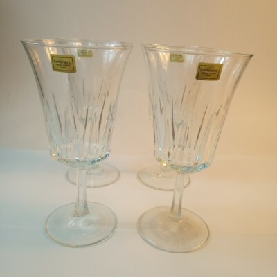 4 Luminarc Cristal D'Arques Durand France REGENCY Crystal 6.25'' Wine Glasses