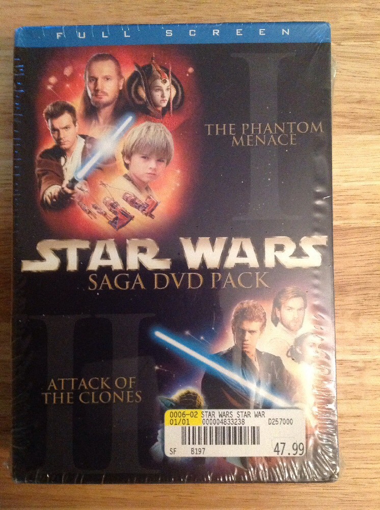 Star Wars Episodes I II 2-Pack (DVD, 2002, 4-Disc Set, Full Frame