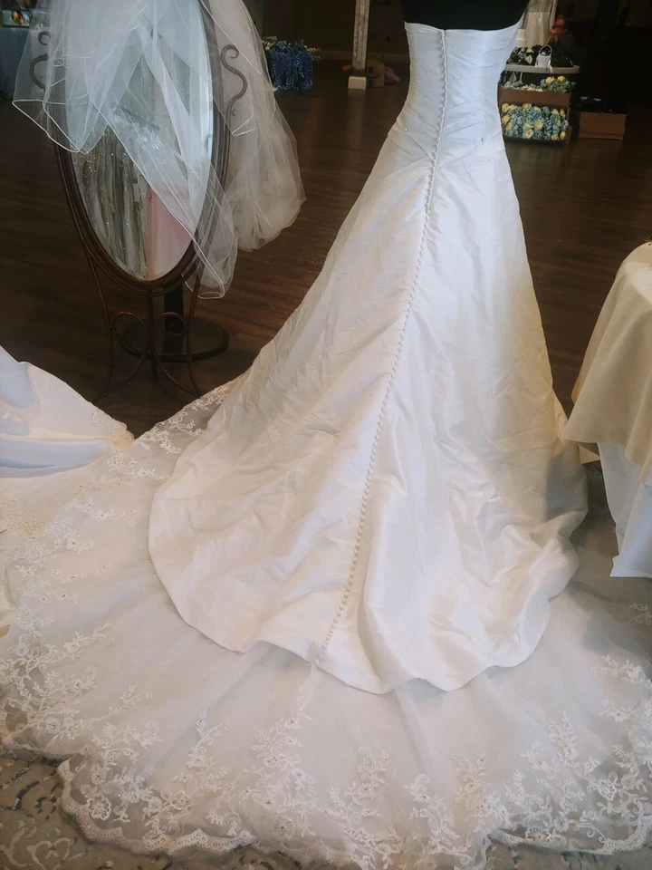 Nuevo vestido de fiesta de cuento de hadas vestido de novia talla 6, marfil, sin tirantes Foto 3 de 4