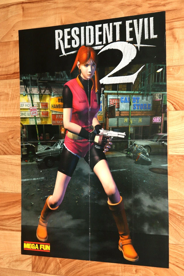 Resident Evil 2 / Gex Enter the Gecko Very Rare Poster 58x41cm PS1 GameCube N64 - Image 2 of 4