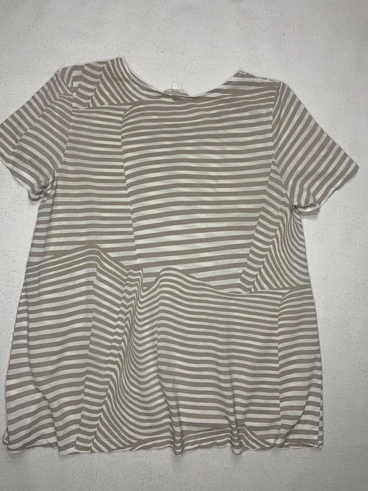 COS Damen Beige Gestreiftes Top T-Shirt Größe Small - Bild 4 von 4