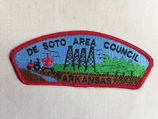 De Soto Area Council fully embroidered plastic back BSA CSP Patch