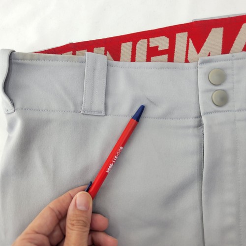 Nike Swingman Baseball Pants Mens L Gray Red Stripe Ken Griffey Dri Fit Athletic - Picture 6 of 7