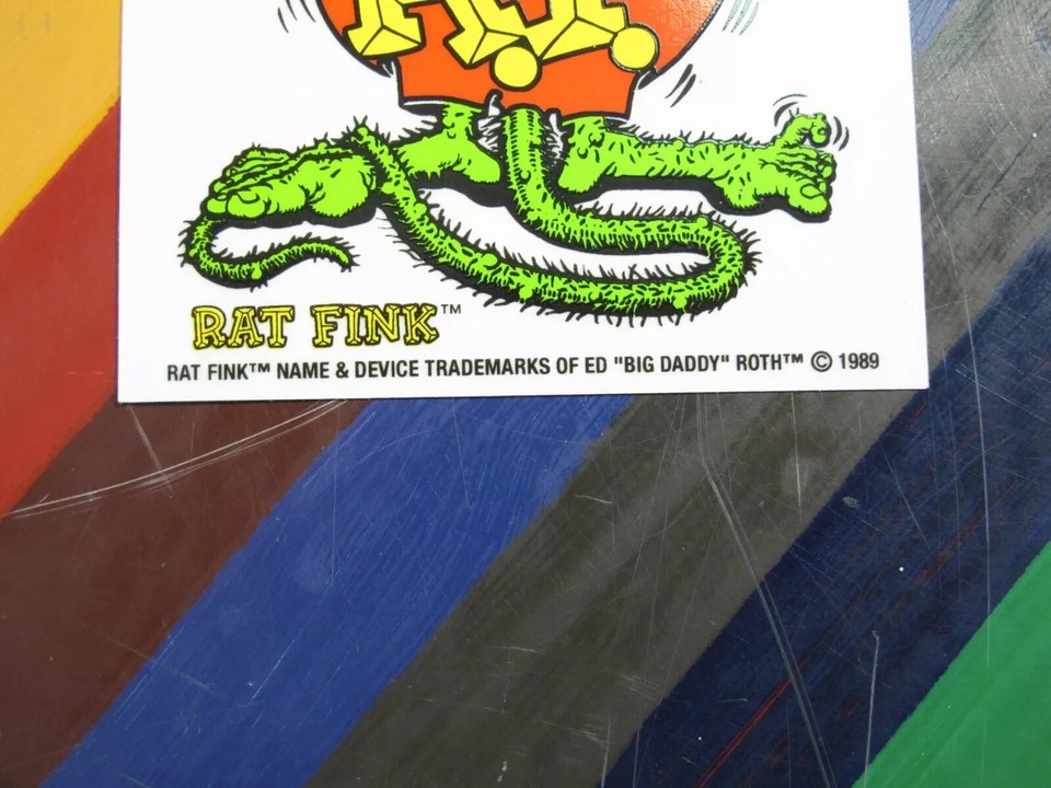 vtg 1980s Kustom Kulture Big Daddy Ed Roth sticker decal Rat Fink clear ...