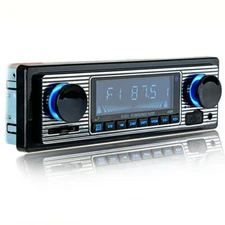 4-Channel Vintage Car Radio Stereo Bluetooth MP3 Player FM AUX Head Unit Remote