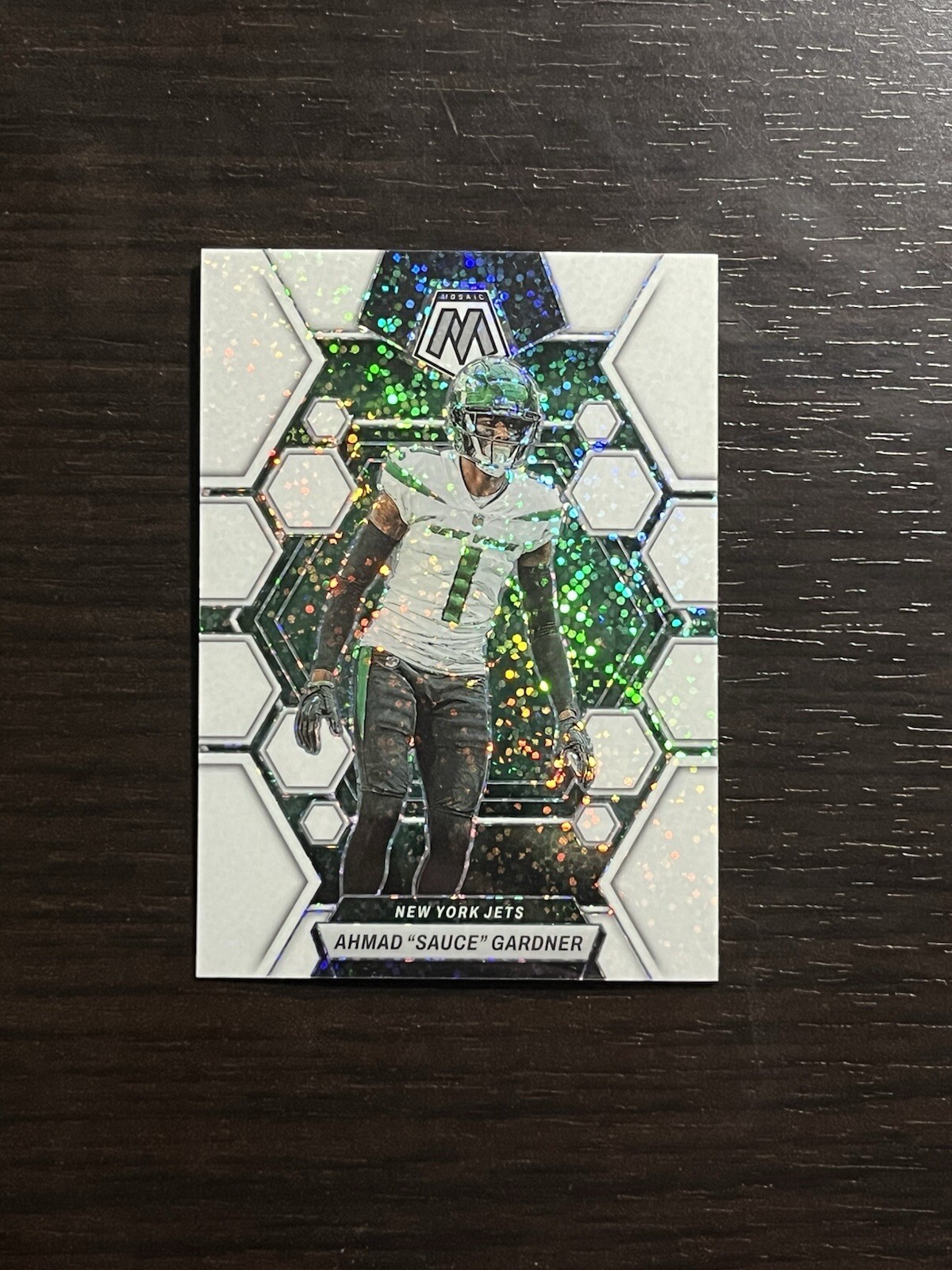 AHMAD SAUCE GARDNER 2023 Panini Mosaic White Sparkle Prizm #78 SSP! Jets
