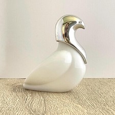 Avon love bird collectable milk glass perfume bottle