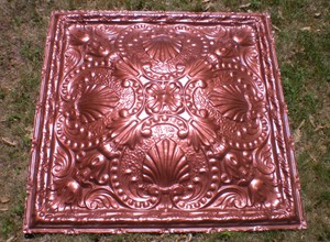 Sale Rare 34 5 X 34 5 Antique Ceiling Tin Tile Medallion Torches