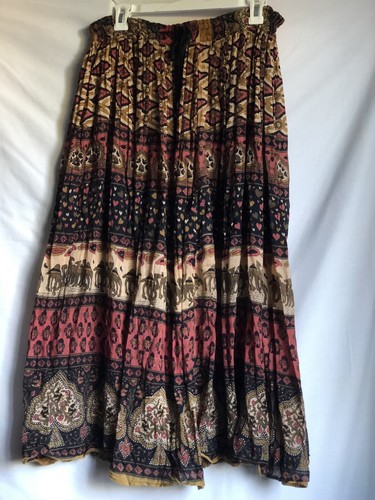 E.I.A Damen Rock Einheitsgröße indischer Hippie bunt, gebraucht in sehr gutem Zustand - Bild 2 von 12