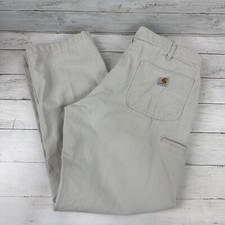 Carhart B299 PUT relaxed Fit Pants Work 38x32 Khaki Tan Brown workwear 38x32 