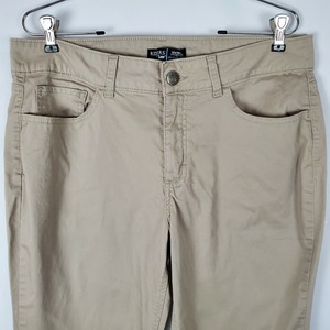 riders by lee mid rise straight leg khaki pants