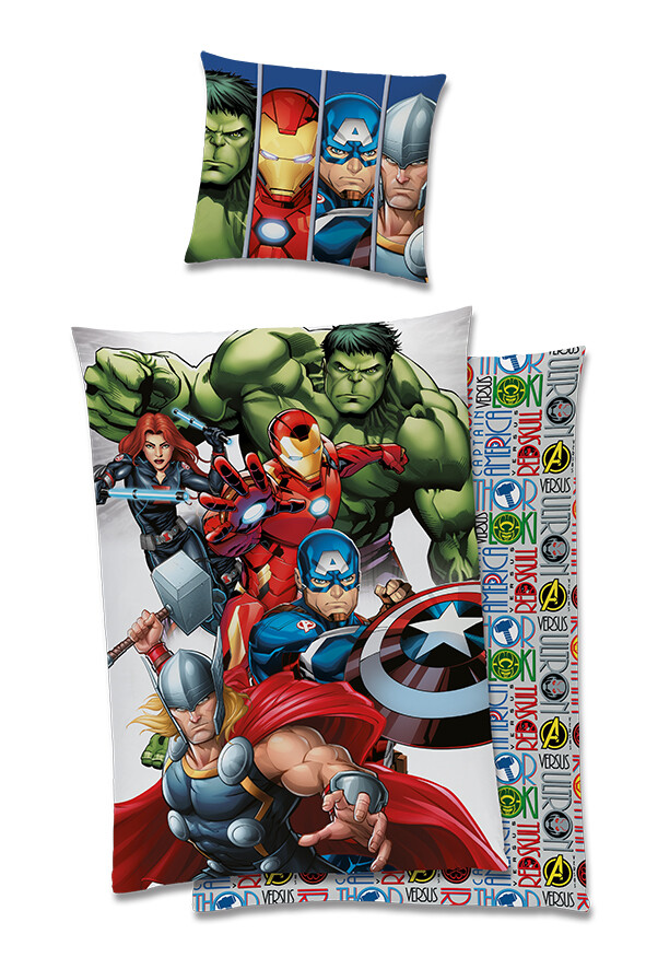 Bettwäsche Marvel Avengers Retro Comic Hulk Iron Man Thor X-MEN 135 x 200 NEU